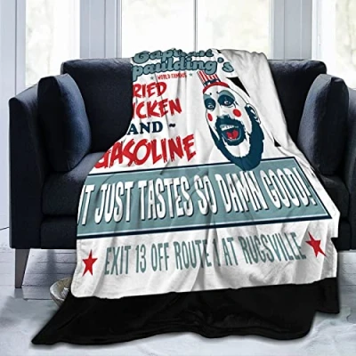 Image of YINGD Printed Blanket Captain Spaulding Flannel Throw Ultra Soft Warm Bed for Living Room Sofa Bedroom Decor 50&quot;x40&quot;