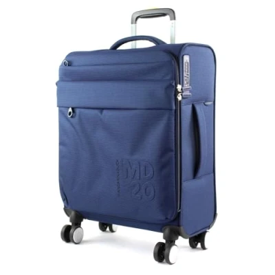 Image of Mandarina Duck Zephyr Trolley Cabin, Dress Blue, 40 x 20 55 Centimeters, Cabin in Tessuto morbido