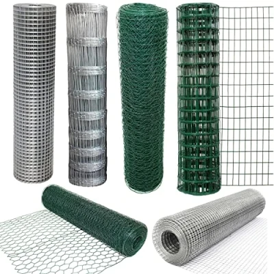 Image of Wire Mesh Fencing Green PVC Coating Waterproof Netting, 0.6M x 50M, 50mm Hole, Ideal for Crowd Control, Dog/Animal Barriers, Construction Site Barrier