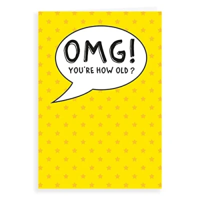Image of Regal Publishing Humour Funny Birthday Card OMG youre how old 7 x 5 inches