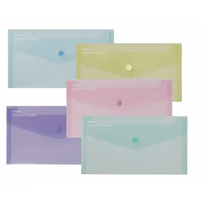 Image of Snopake Reborn Polyfile DL Assorted (Pack of 5) 15908