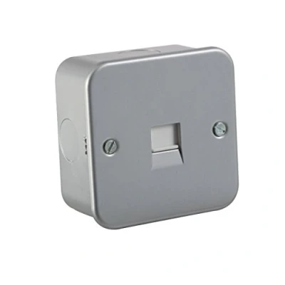 Image of KnightsBridge Metal Clad Telephone Secondary Extension Flush Wall Socket