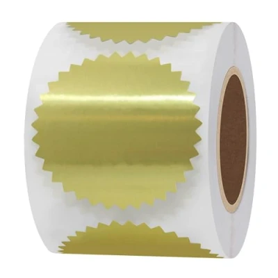 Image of Hylabelest 2 Inch Bright Gold Certificate Wafer Seals Labels Awards Legal Embossing Stickers (Bright Gold)