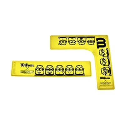 Image of Wilson Tennis Marker Lines, Minions Theme, Straight and Corner, Rubber, Yellow, Pack of 16