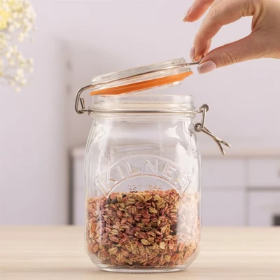 Image of Kilner Clip Top Round Preserve Jar 1000ml (4 Pack)