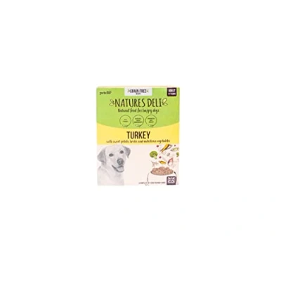 Image of Natures Deli Adult Grain Free Wet Dog Food, Turkey with Sweet Potato, Herbs and Vegetables, Natural Complete Food Trays, 7 x 400g