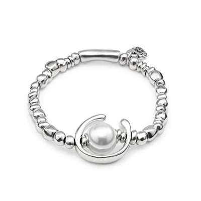 Image of Uno de 50 PUL1358BPLMTL0M Women&#039;s Bracelet Silver Plated Pearl White 18 cm, centimeters, Metal,