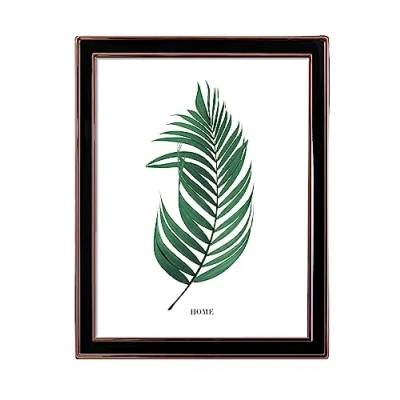 Image of Inov8 Framing Tarnish Resistant Silver Plated Picture Frame Rose Gold Black Enamel Design for 8x6 Inch (20x15cm) Photo
