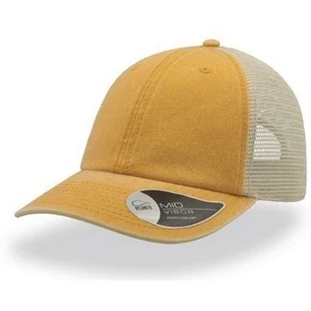 Image of Atlantis Unisex Case Pigment Dyed 6 Panel Trucker Cap (One Size) (Mustard)