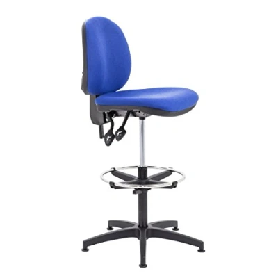 Image of Office Hippo High Rise Desk Chair, Robust Home &amp; Chair With Height Adjustable Seat Back, Versatile Mid Back Draughting Kit For Daily Use Royal Blue