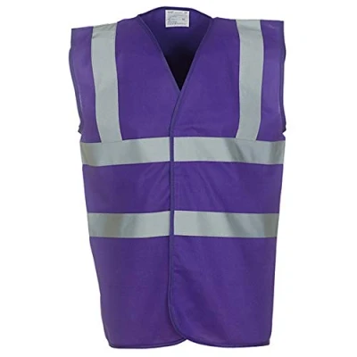 Image of Yoko Unisex Premium Hi Vis Waistcoat Vest / Jacket (L) (Purple)