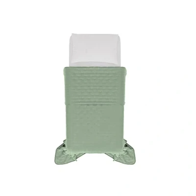 Image of Italian Bed Linen Chic Summer Microfibre Quilt, Green, Single
