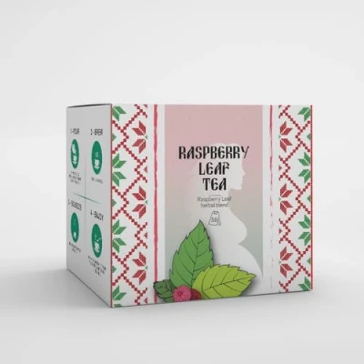 Image of Raspberry Leaf &amp; Peppermint tea by Amelia Rose 50 Bags Pregnancy Expectant mothers Caffeine free herbal