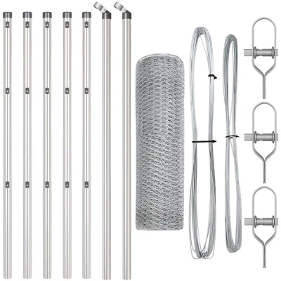 Image of vidaXL Hexagon Fence 0.8x10 m Galvanised Steel