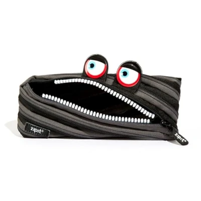 Image of ZIPIT Wildlings Pencil Case for Kids Pouch School, College and Office Bag Boys &amp; Girls (Black)