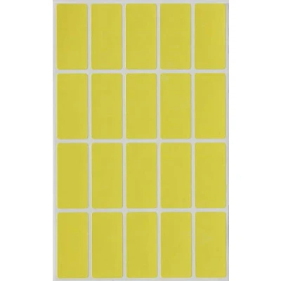 Image of Royal Green Color Code Labels Rectangular 4cm x 2cm Yellow Stickers (40mm 19mm) 1000 Pack