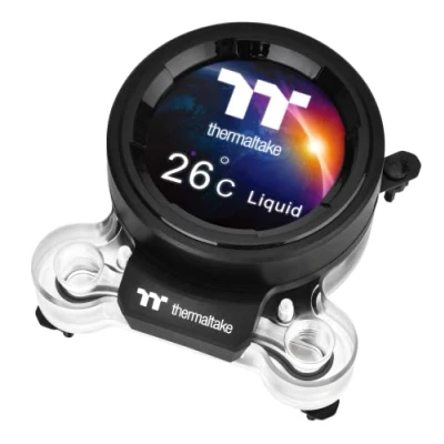 Image of Thermaltake Pacific MX2 Ultra CPU Waterblock, 2.1 inch LCS Disaplay, Build in Water Temperature Senser, LGA 1700, CL W332 CU00SW A,Black