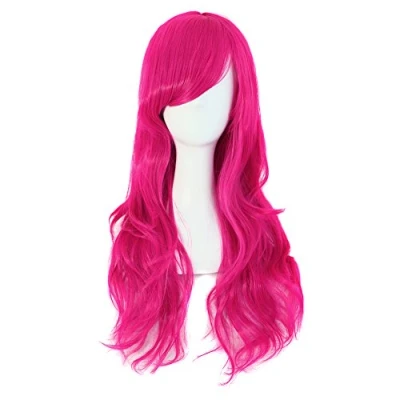 Image of MapofBeauty 28&quot; 70cm Long Curly Hair Ends Costume Cosplay Wig (Peachblow)