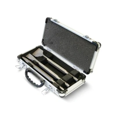 Image of Makita d 05181 Kit of 3 SDS Plus Chisel Set in Aluminium Case