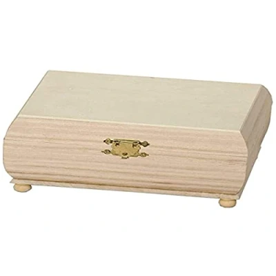 Image of Artemio VICBTR Paulownia Jewellery Box, Wood, Beige, 18 x 9 cm