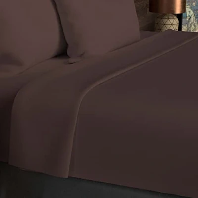 Image of Soleil d&#039;ocre, Flat Sheet, Cotton, 57 Threads, Brown, 180 x 290 cm