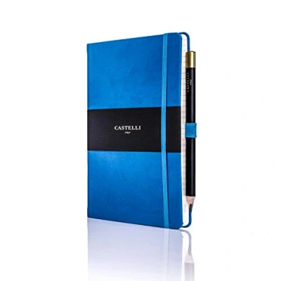 Image of Castelli RQ24/25 914 Medium Lined Ruled Tucson Notebook French Blue