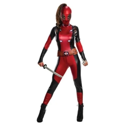 Image of Rubie&#039;s 810984L000 Deadpool Fancy Dress, Women, Multicolour, L