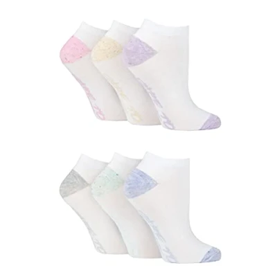 Image of Women&#039;s 6 Pair Dare to Wear Performance Trainer Socks White 4 8 Ladies