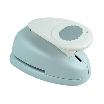Image of Rayher Paper Craft Punch, Scalloped Oval Lever Punch for Card Making, Scrapbooking and Papercraft, 7.5cm, (3&#039;&#039;), 8974500