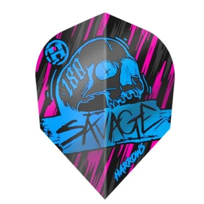 Image of Harrows Savage Aqua Pink NO6 Dart Flights