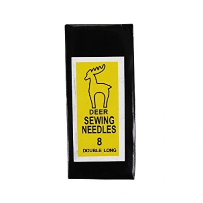 Image of Deer Button Hand Sewing Double Long Needle #5#6#7#8#9#10#11#12 Stainless Steel Straight Needles 10pieces (8)
