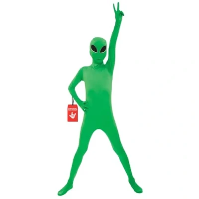 Image of Morphsuits Alien Costume Kids, Halloween Green Small