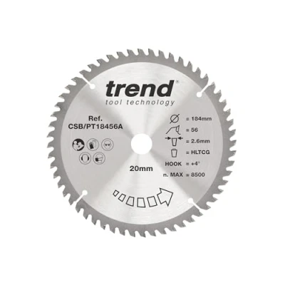 Image of Trend Laminate/HPL Circular Saw Blade 184mm x 20mm 56T