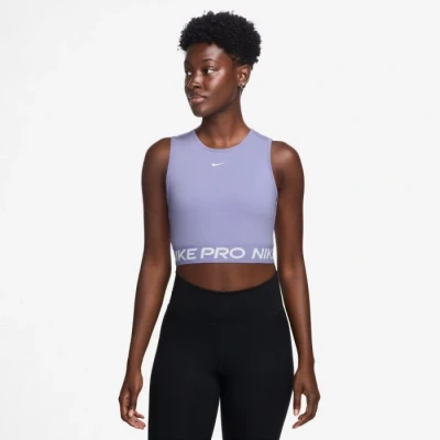 Image of Nike Pro Dri FIT Cropped Tank Top L Purple