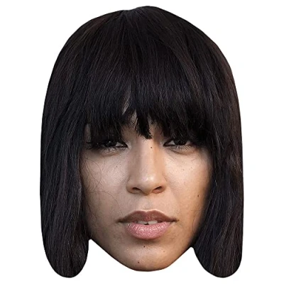 Image of Loreen (Fringe) Celebrity Mask, Flat Card Face, Fancy Dress Mask