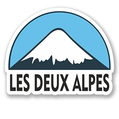 Image of 2 x 10cm Les Deux Alpes Snowboard Vinyl Sticker Bike Laptop Luggage Travel #5134 (10cm Wide 8cm Tall)