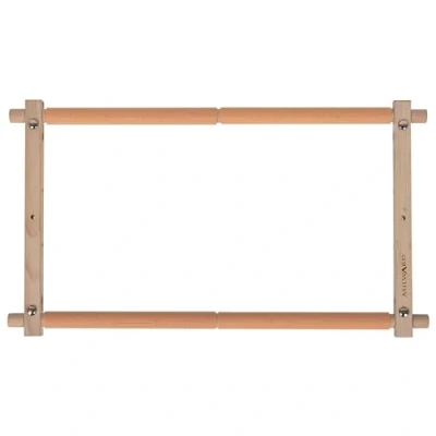 Image of Milward Rotating Tapestry Frame 45.7 x 30.5cm (18 12) Clip On Scroll for Embroidery, Cross Stitch, Needlework, Quilting Beech Wood
