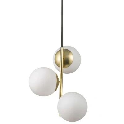 Image of Nordlux UK Lilly Ceiling Light Fitting in Brushed Brass Homeware Minimalist Lighting for Kitchen Living Room Bedroom E27, AC/DC, 360 degree Glass Pendant 32 x x36.5cm, 1.2 kilograms