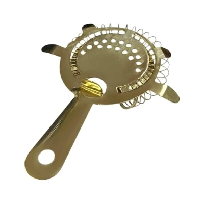Image of We Can Source It Ltd Hawthorne Strainer 4 Ear Prong Gold Plated