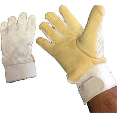 Image of ND Sports Wicket Keeping Inner Chamois Padded Gloves Boys, White, NAF MKN InnerChamois Boys