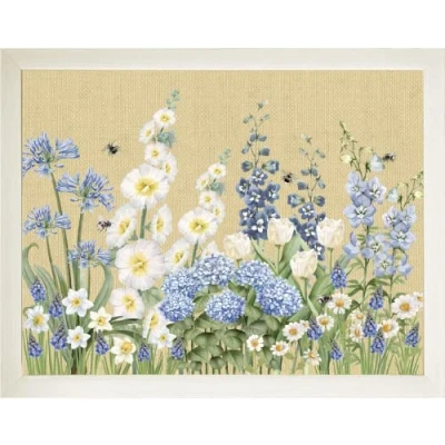 Image of Flower Garden Lap Tray: Bean Bag Tray with cushion, Laptop Desk, Padded Food Table For Eating
