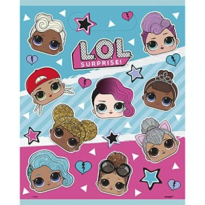 Image of Unique 23803 Bags LOL Surprise Party Pack of 8, Multicolour