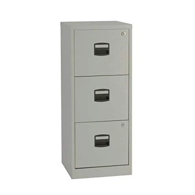 Image of Bisley 3 Drawers Filing Cabinet A4 413x400x1015mm Grey BY60794