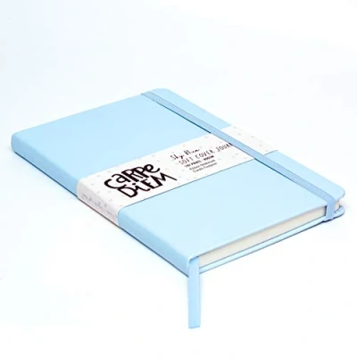 Image of Pukka Pad, Carpe Diem Soft Cover Journal College Ruled Notebook 8.38 x 5.25 Inches, Sky Blue