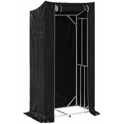 Image of vidaXL Firewood Rack with Rain Cover 100x60x200 cm Galvanised Steel