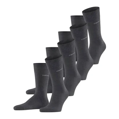 Image of ESPRIT Men&#039;s Solid M SO Cotton Plain multipack Socks, Grey (Anthracite Melange 3080) new eco friendly 4 pairs, 6.5 11