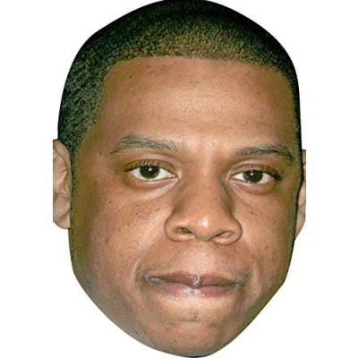 Image of FoxyPrinting Jay Z Music Celebrity Cardboard Party Face Mask Fancy Dress