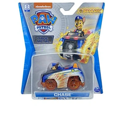 Image of Paw Patrol True Metal Spark 1:55 Diecast Vehicle Chase (Blue) 6053257