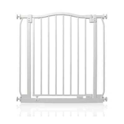 Image of Safetots Curved Top Safety Gate, 71cm 80cm, Matt White, Pressure Fit Stair Baby Gate for Doors Hallways and Spaces, Barrier, Easy Installation