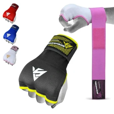 Image of SideWinder Boxing Inner Hand Wraps Gel Padded Gloves Wrist Support Fist Protector Great for MMA, Muay Thai, Kickboxing, Martial Arts Training